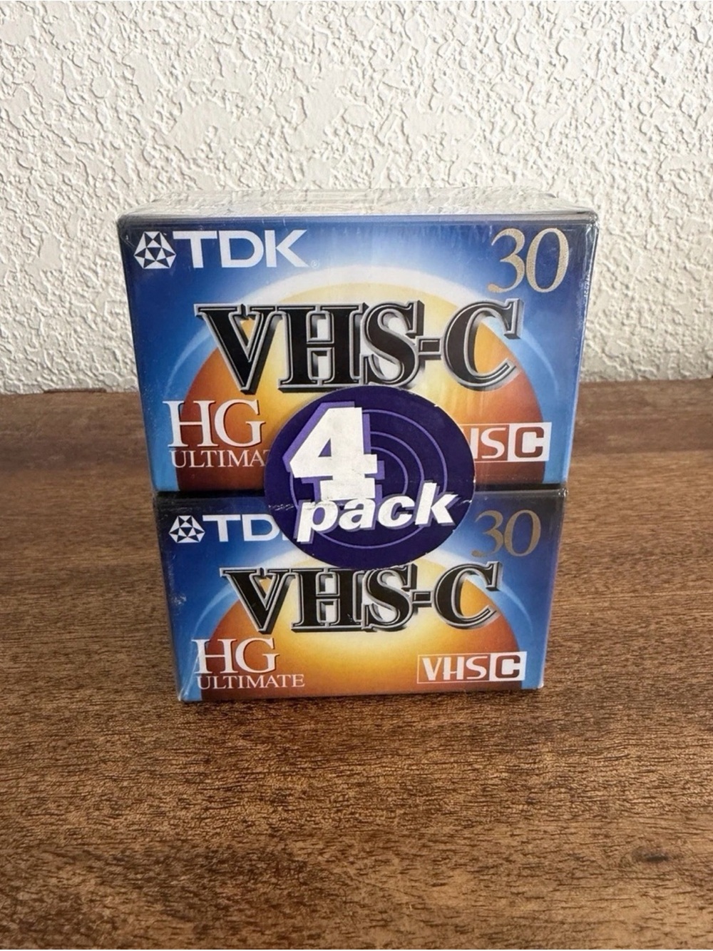 Lot 4 TDK TC-30HG VHS-C Camcorder Cassette Tapes HG Ultimate NEW SEALED Blanks